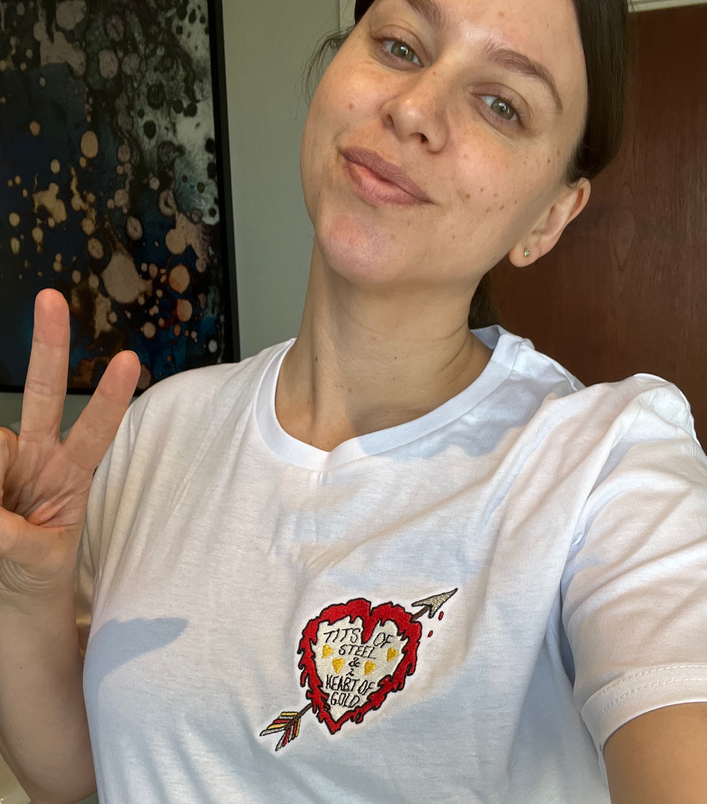 Tits of Steel - Embroidered Tee