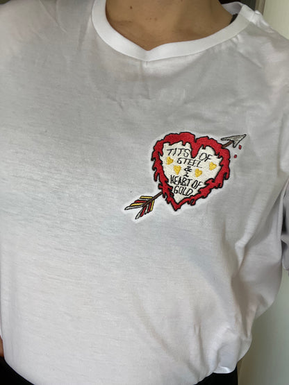 Tits of Steel - Embroidered Tee